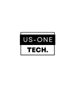 US-One Tech Logo Black & White